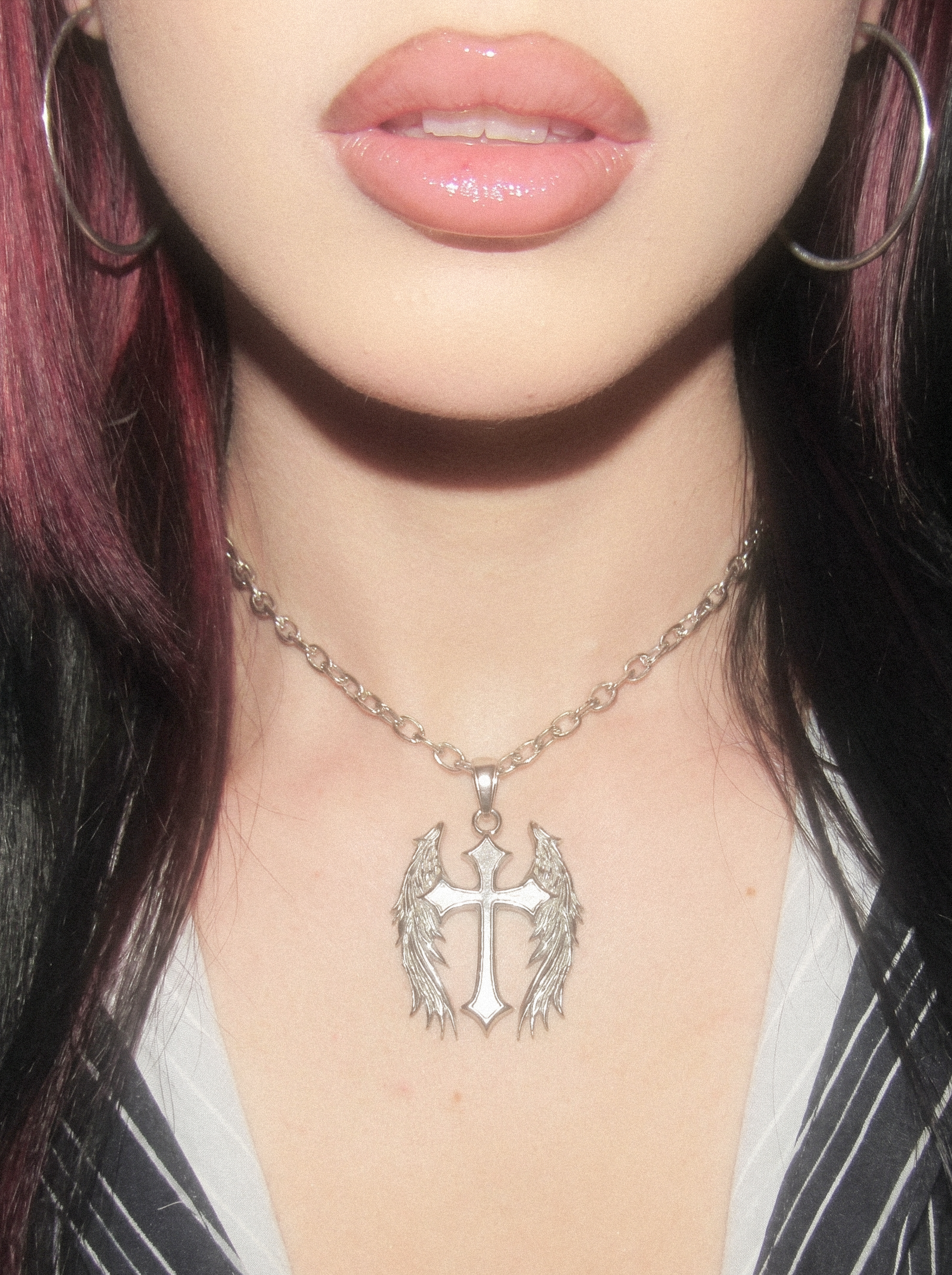 Gothic and Y2K jewellery including cross pendants and zircon necklaces – Soft Blades