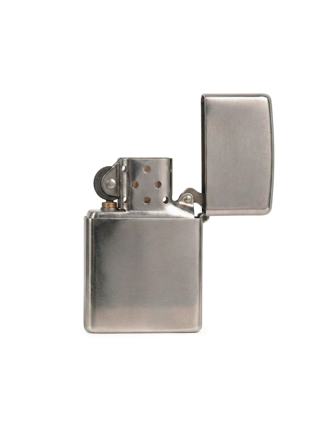 Star Chrome Flip Lighter - detail view