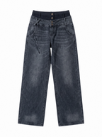 Foldover Waist Bootcut Jeans - main photo