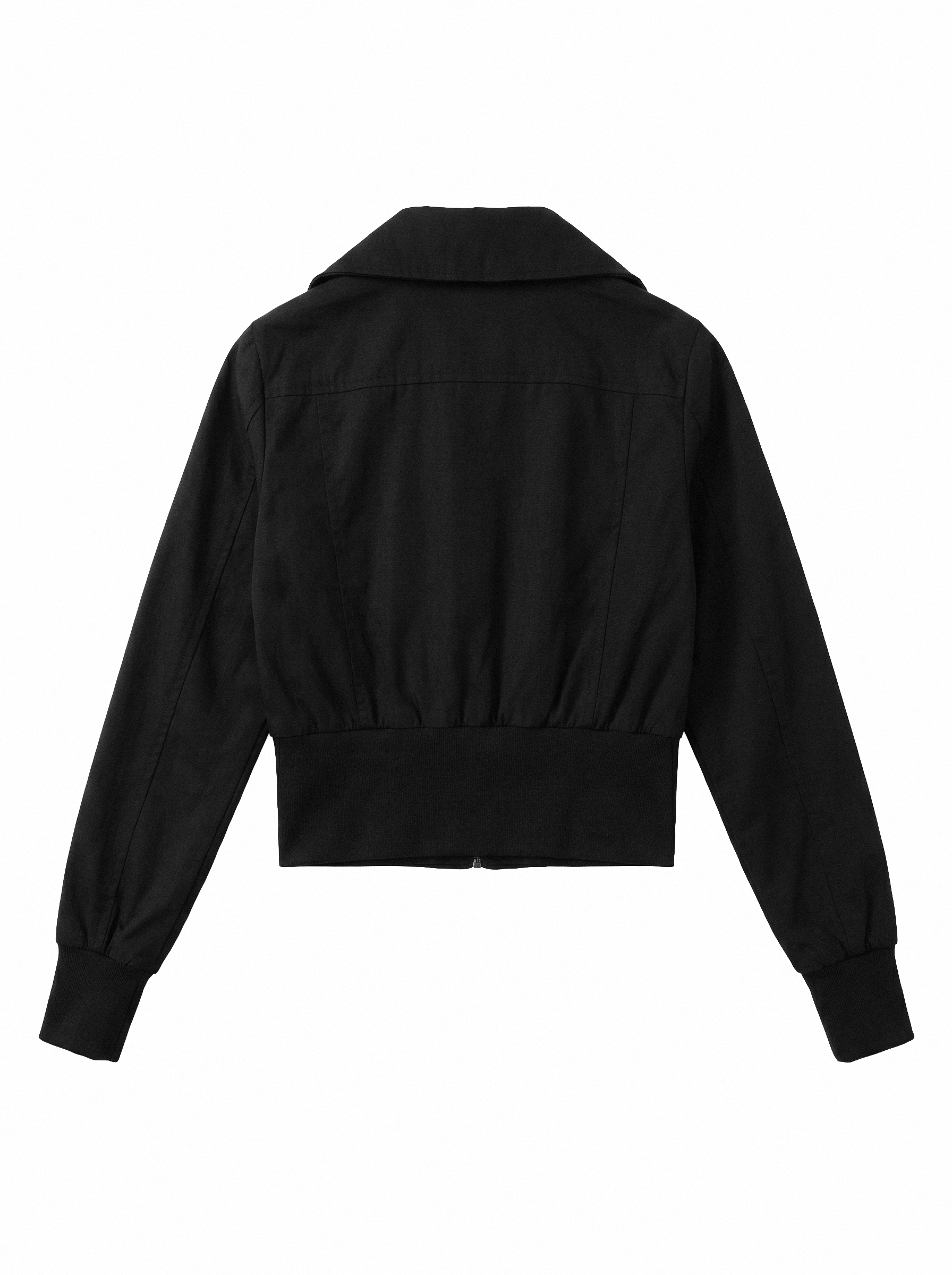 Funnel Neck Cropped Bomber Jacket - side view