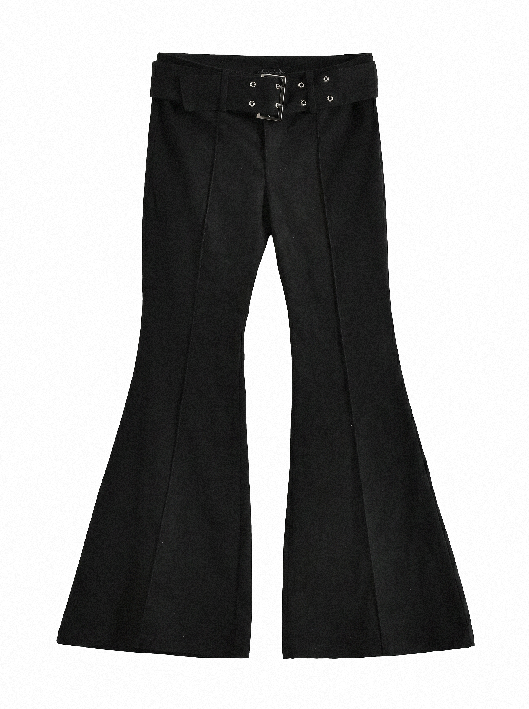 Eyelet Belt Flare Pants