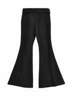 Eyelet Belt Flare Pants - detail view