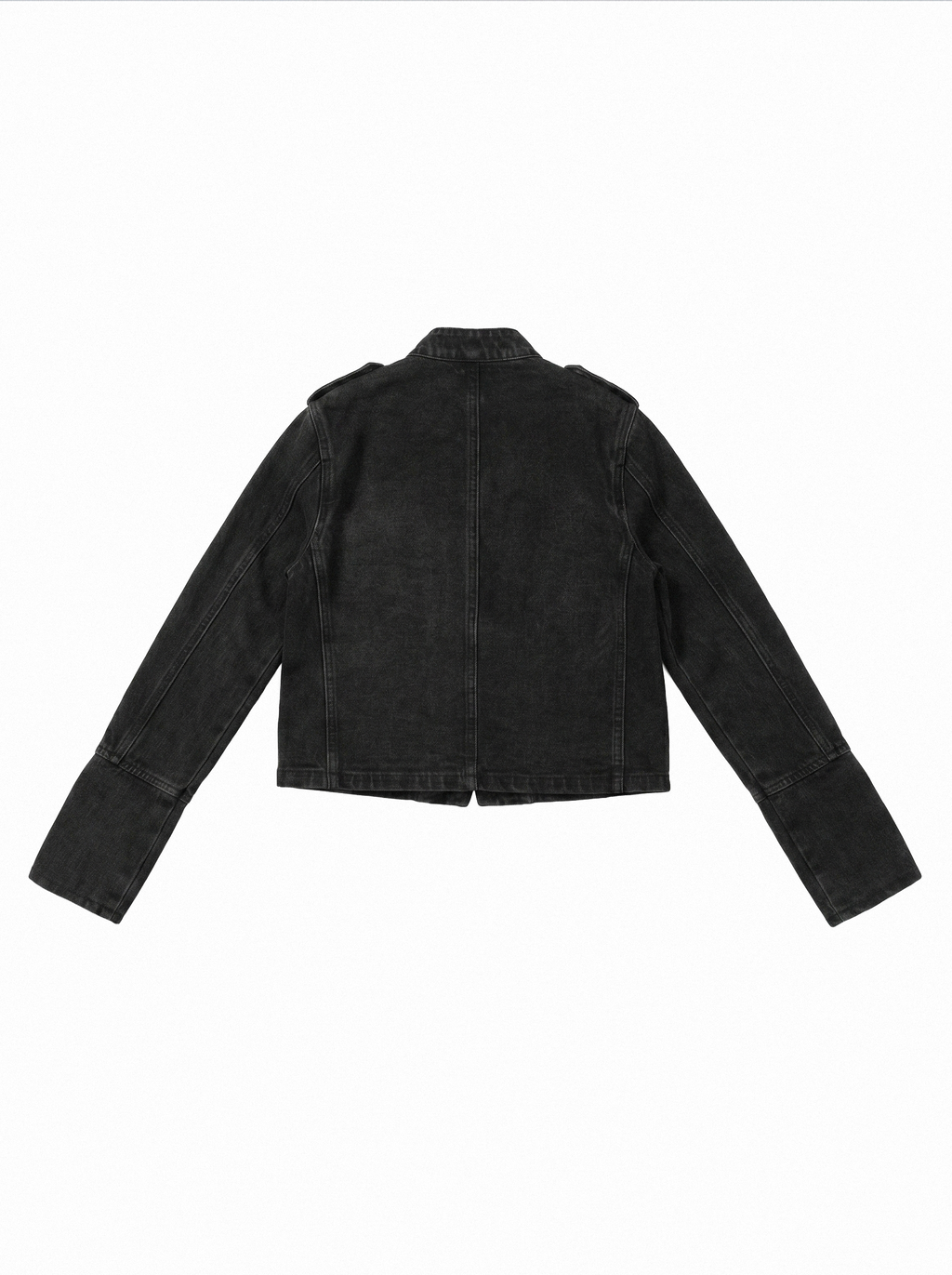 Regimental Cropped Denim Jacket - detail view