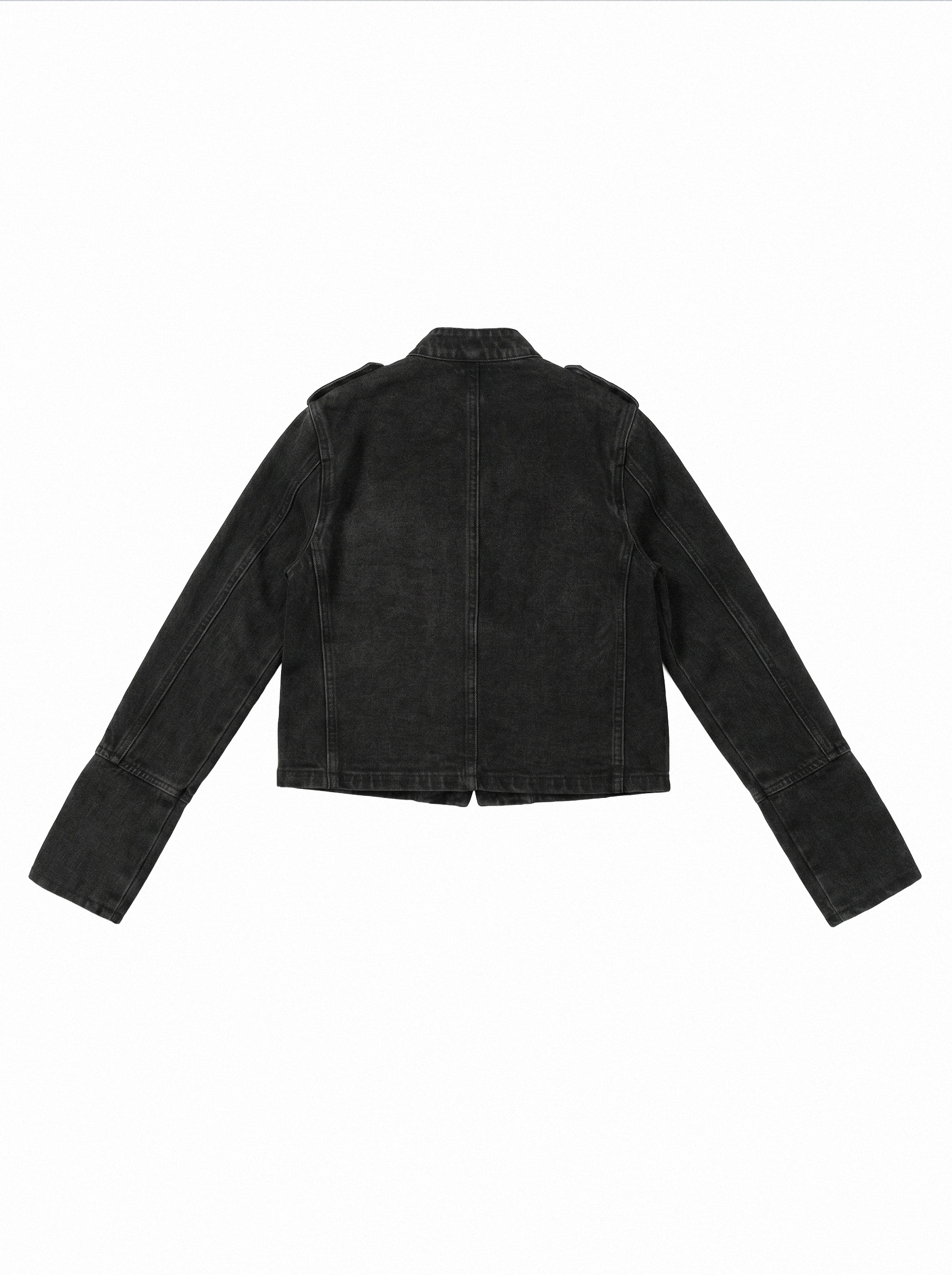 Regimental Cropped Denim Jacket - detail view