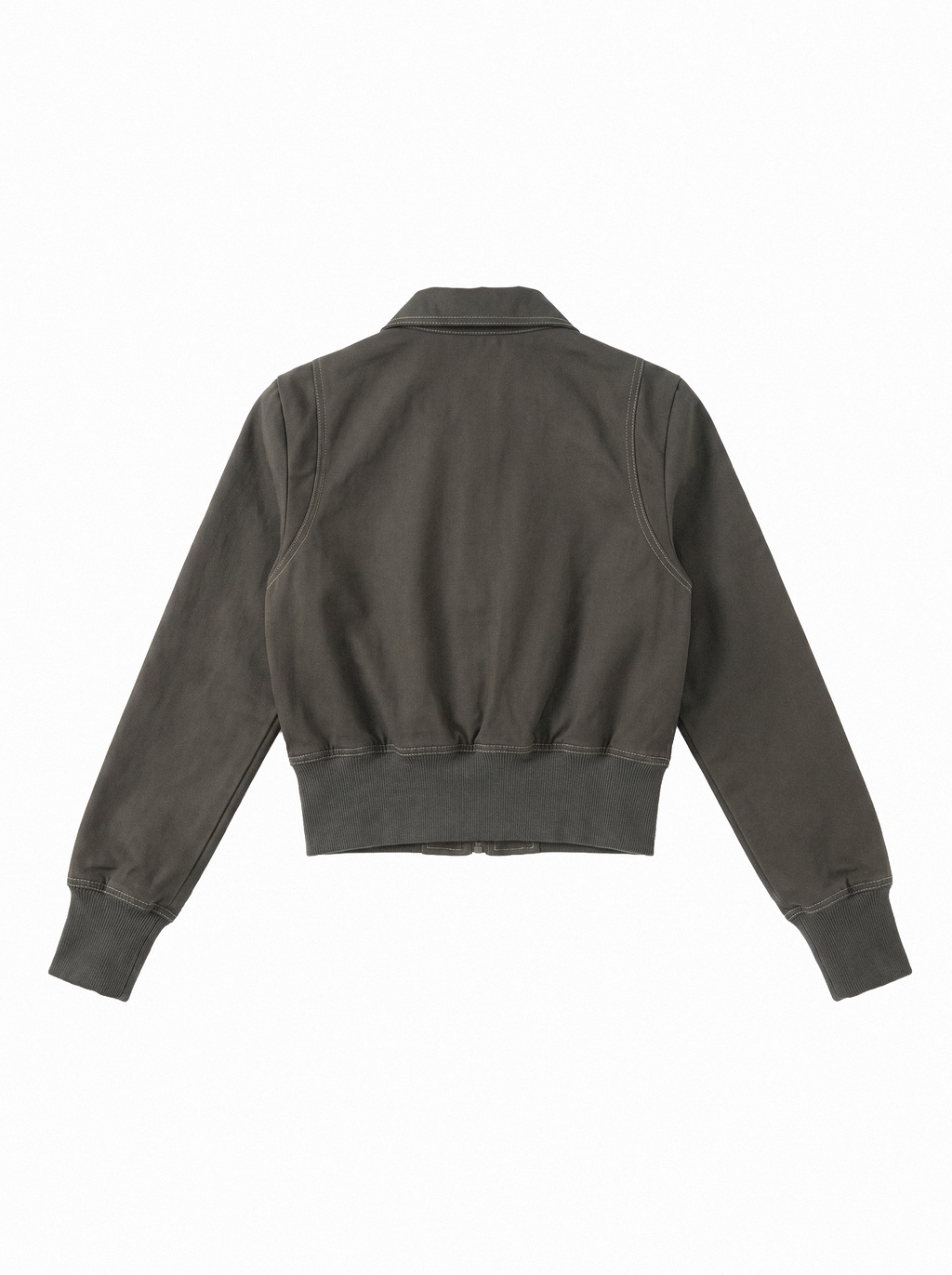 Cropped Aviator Bomber Jacket - detail view