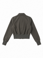 Cropped Aviator Bomber Jacket - detail view