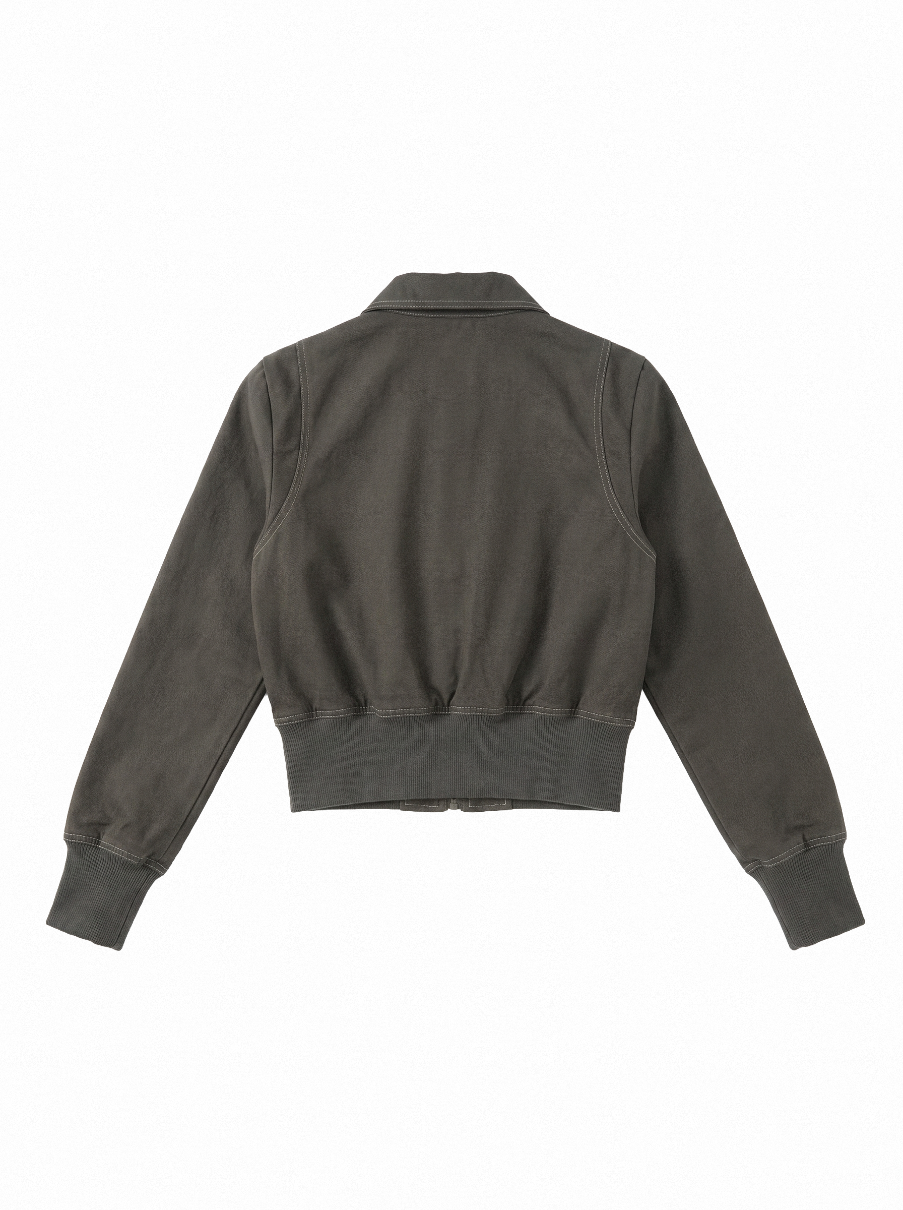 Cropped Aviator Bomber Jacket - detail view