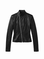 High Funnel Slim Leather Jacket - main photo