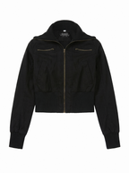 Funnel Neck Cropped Bomber Jacket - main photo