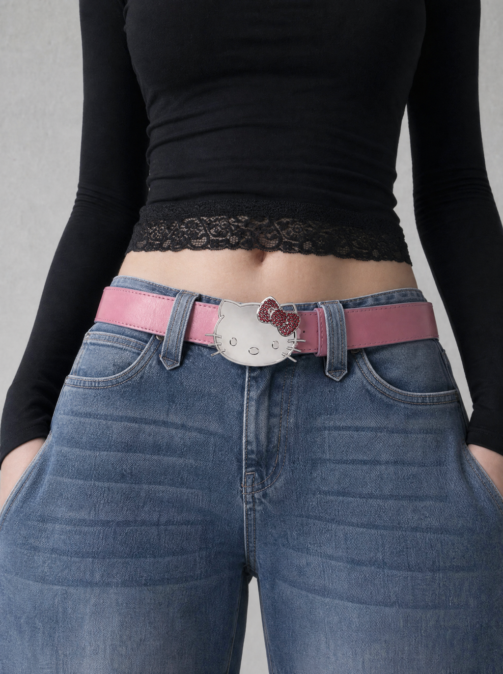 Pink Kawaii Cat Belt