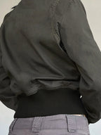 Cropped Aviator Bomber Jacket