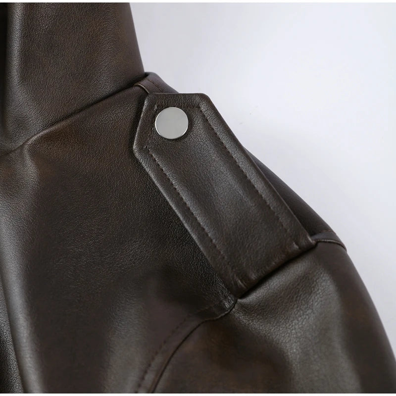 Sepia Cropped Corset Moto Jacket - lifestyle view