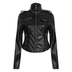 Epaulette Slim Moto Jacket - close-up