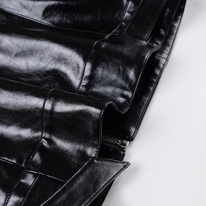 Bolero Cropped Faux Leather Jacket