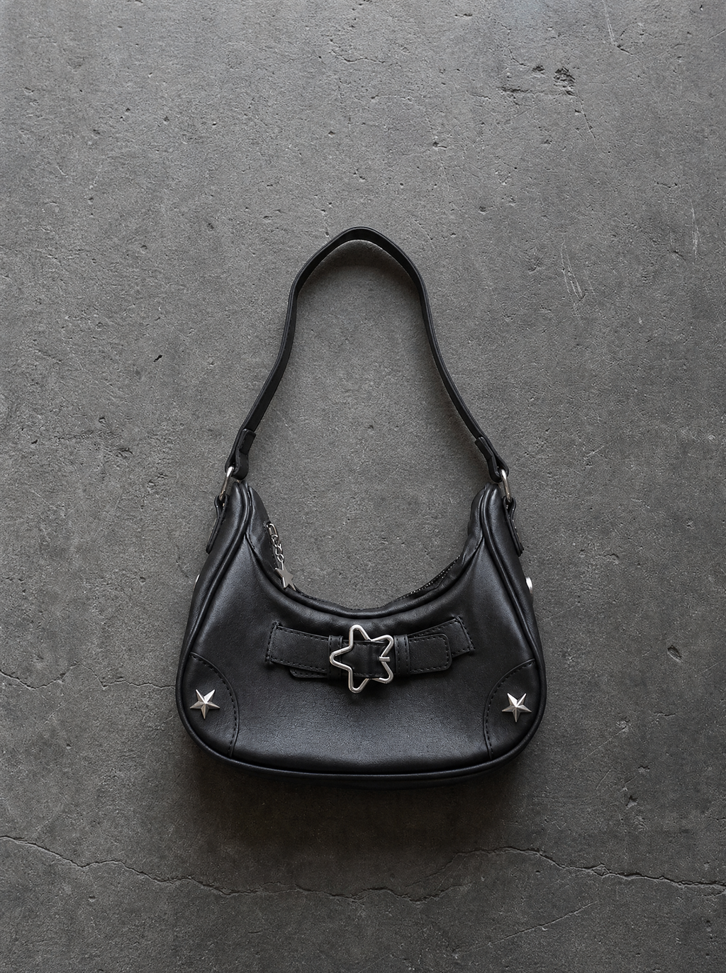 Star Charm Crescent Shoulder Bag