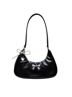 Bow Charm Baguette Bag