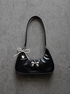 Bow Charm Baguette Bag