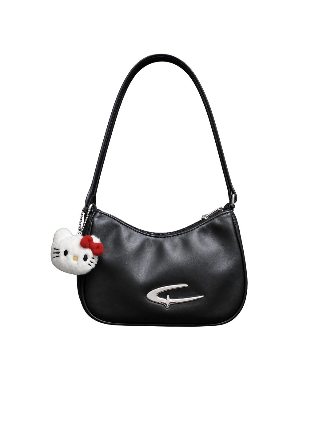 Kawaii Cat Charm Baguette Bag