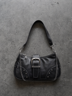 Studded Buckle Chain Shoulder Bag