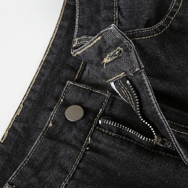 Cherry Blossom Embroidered Flare Jeans - detail view