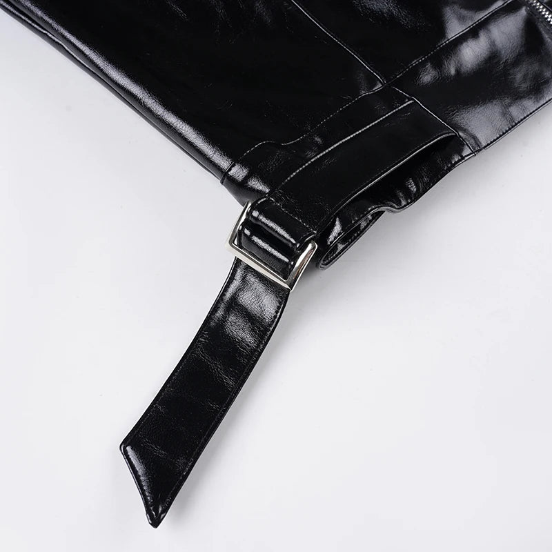 Bolero Cropped Faux Leather Jacket