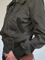 Cropped Aviator Bomber Jacket