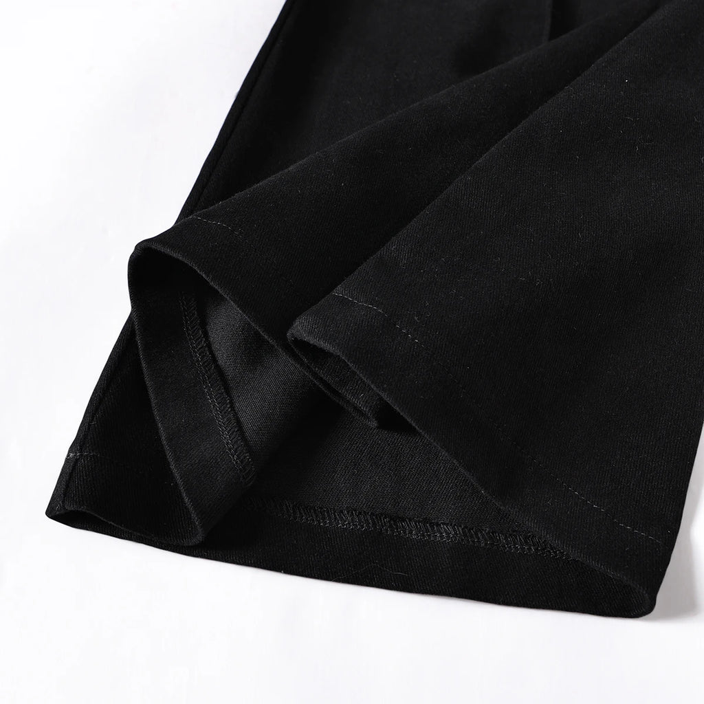 Eyelet Belt Flare Pants - detail view