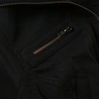 Funnel Neck Cropped Bomber Jacket