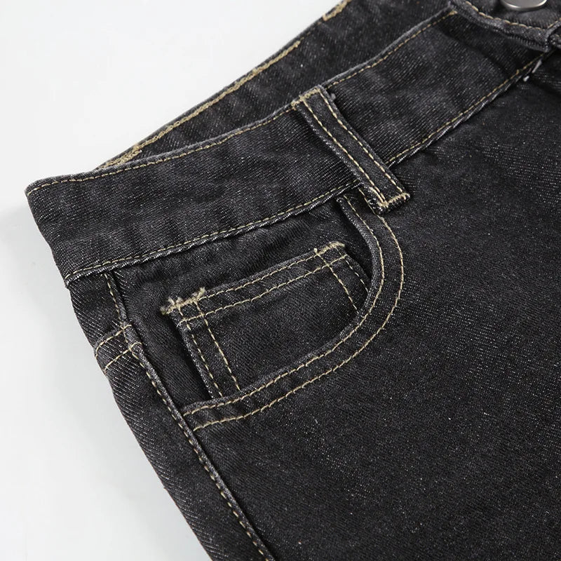 Cherry Blossom Embroidered Flare Jeans - detail view