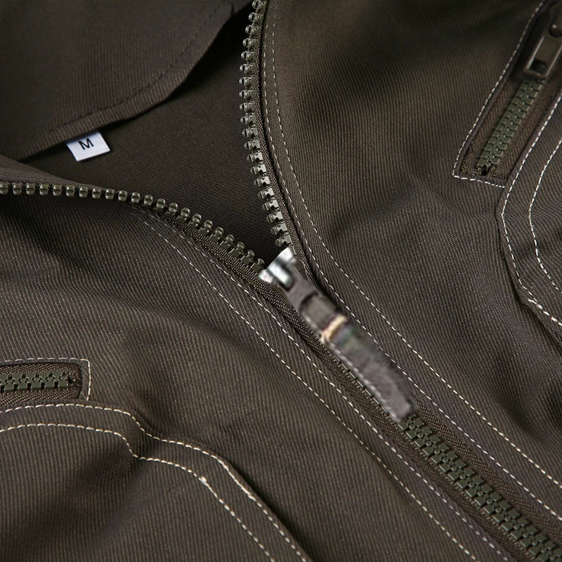 Cropped Aviator Bomber Jacket