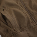 Cocoa Cropped Utility Bomber - side view