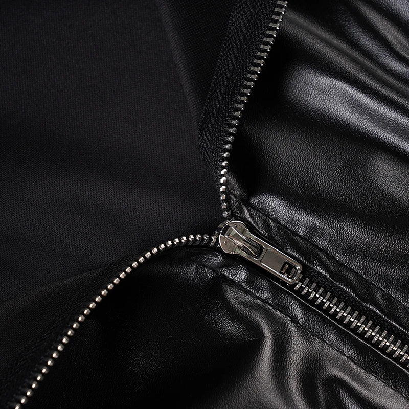 Epaulette Slim Moto Jacket - full length view