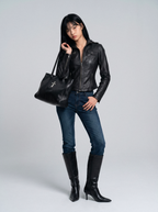 Epaulette Slim Moto Jacket - side view