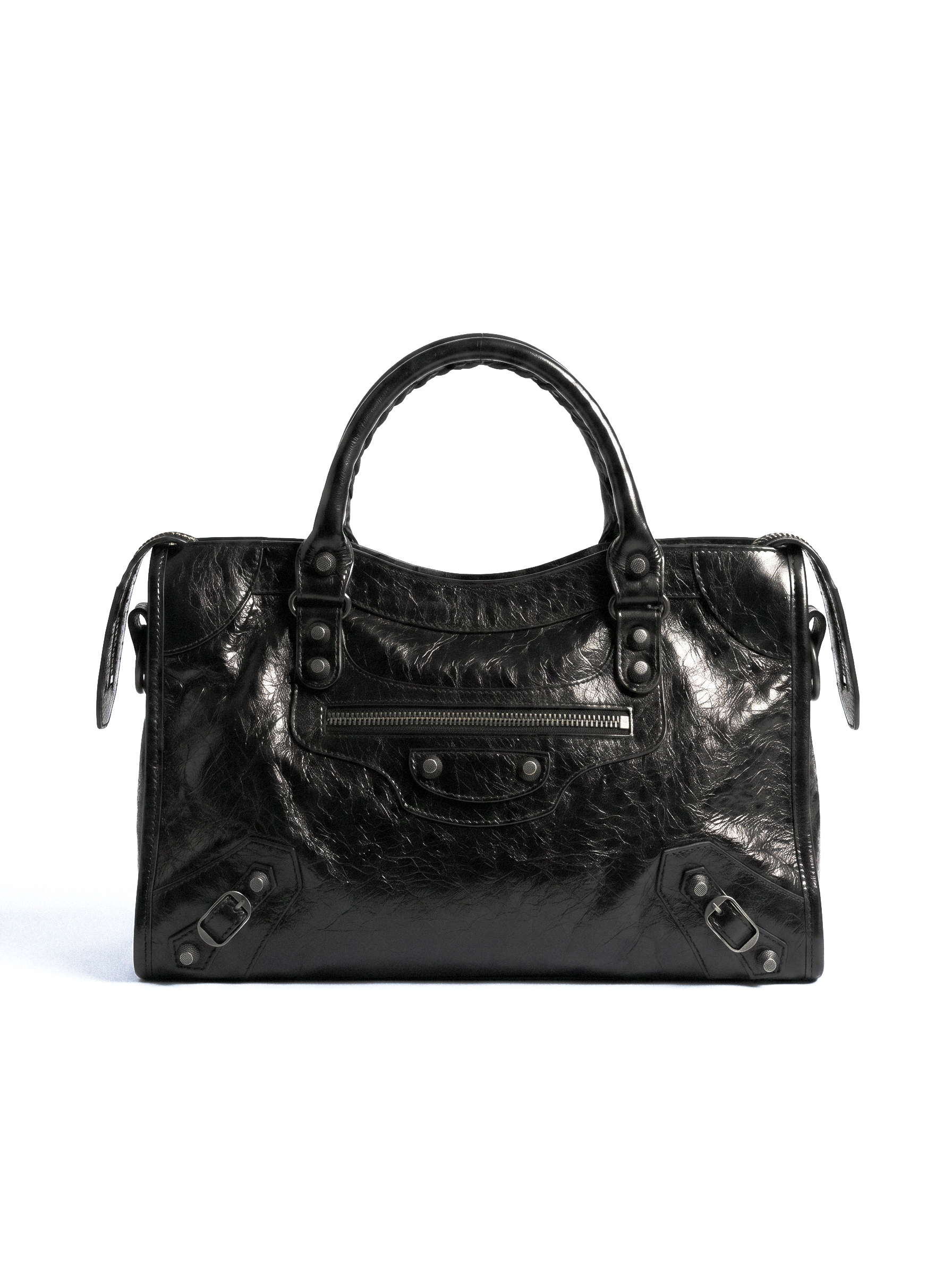 STUDDED BUCKLE MOTO BAG