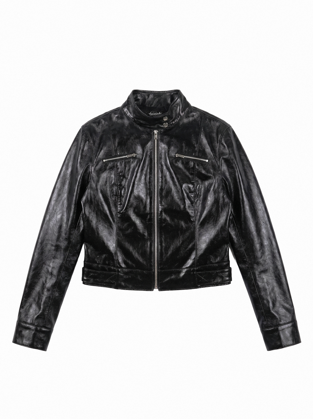 Bolero Cropped Faux Leather Jacket - main photo