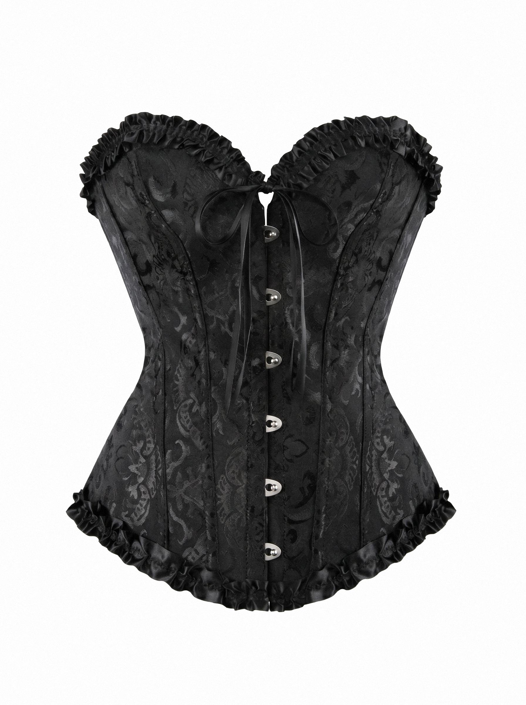 BOW FRONT BROCADE CORSET TOP