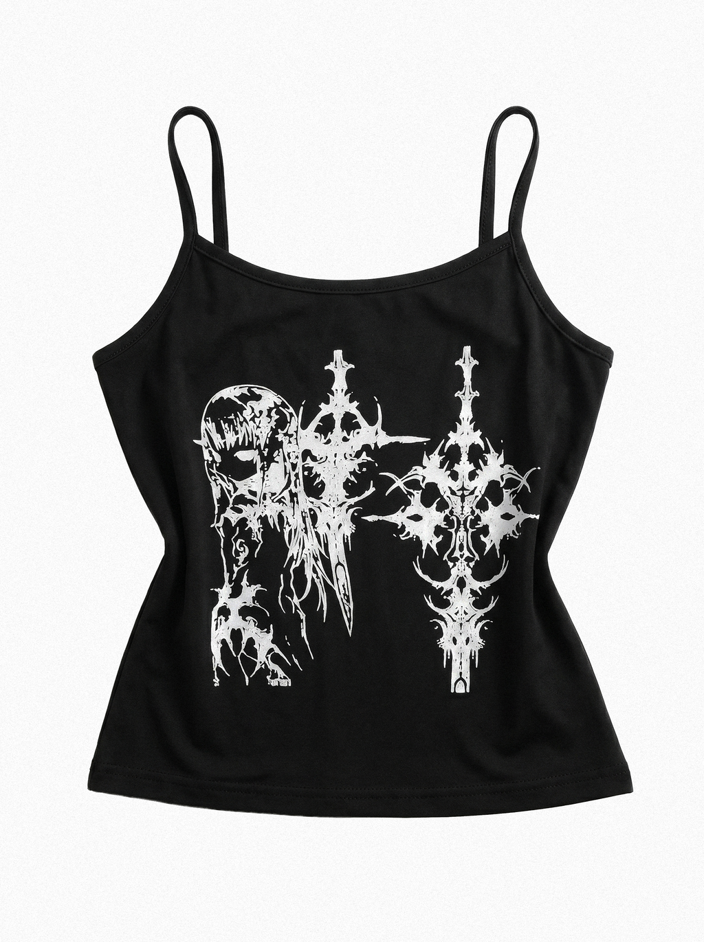 BLACK METAL GRAPHIC CAMI TOP