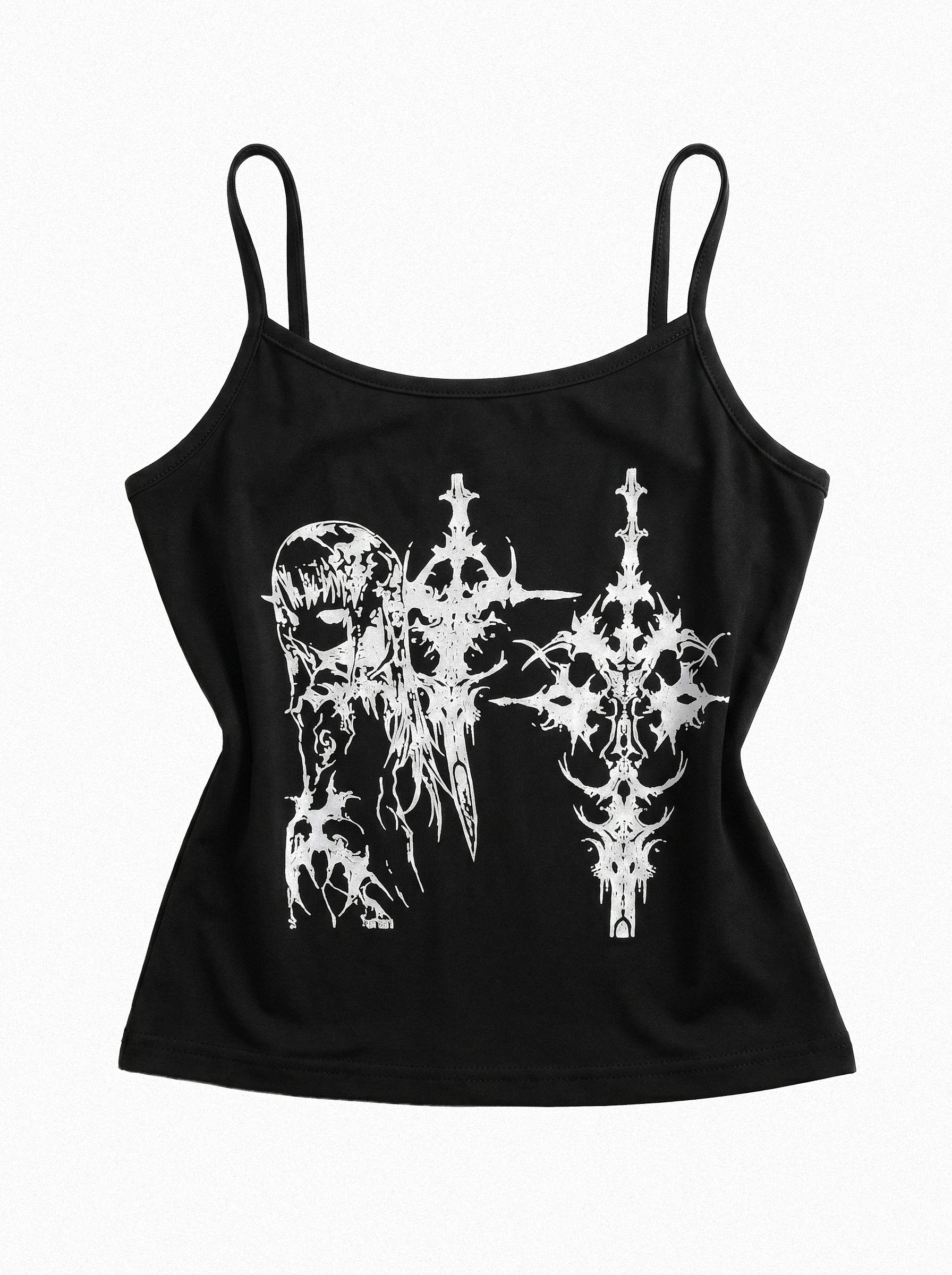 BLACK METAL GRAPHIC CAMI TOP