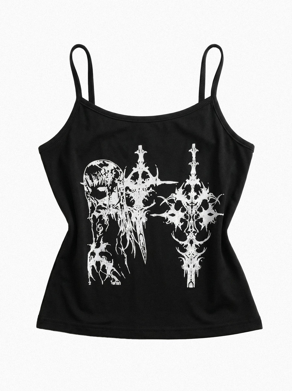 BLACK METAL GRAPHIC CAMI TOP