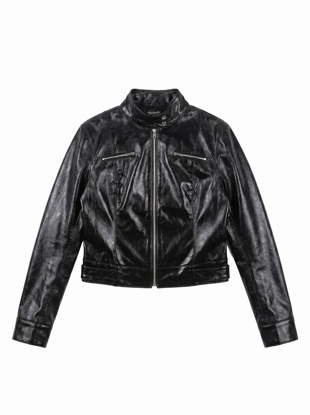Bolero Cropped Faux Leather Jacket