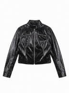 Bolero Cropped Faux Leather Jacket