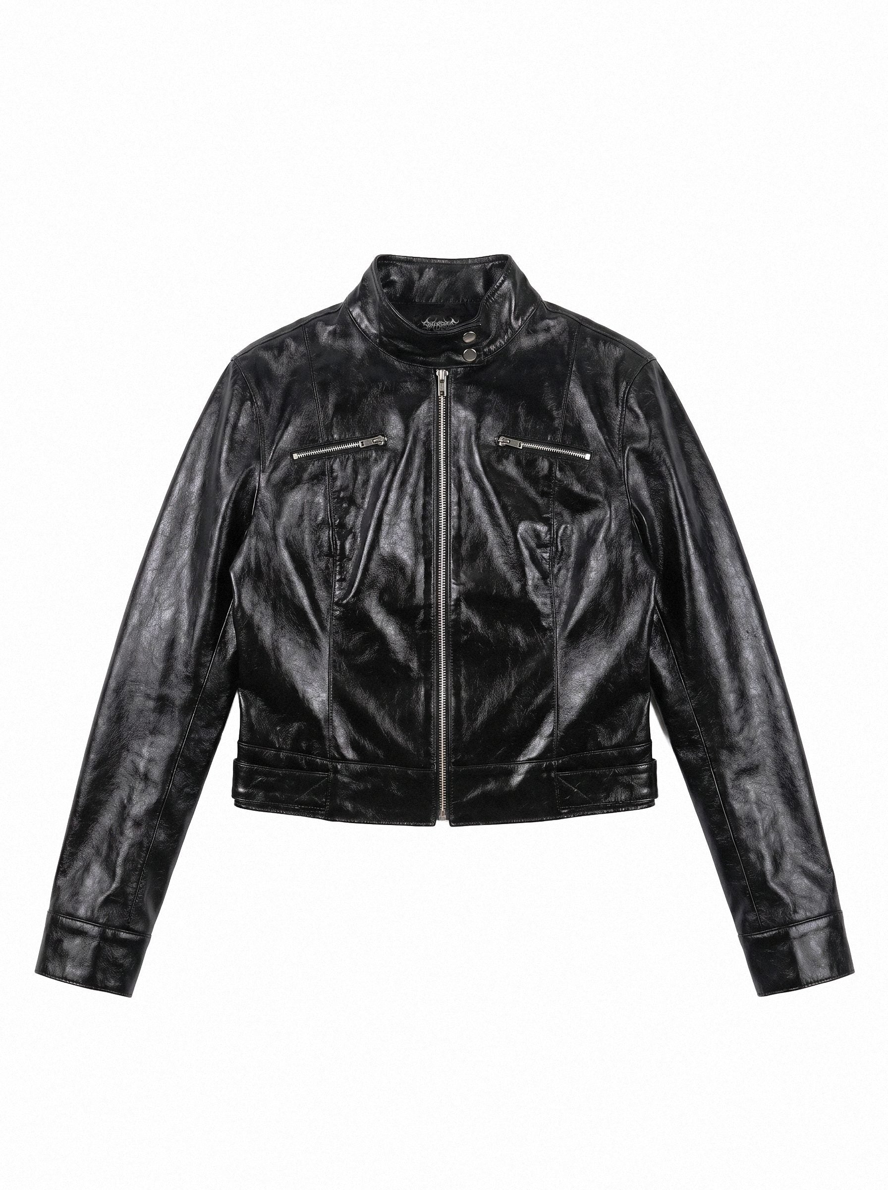 Bolero Cropped Faux Leather Jacket