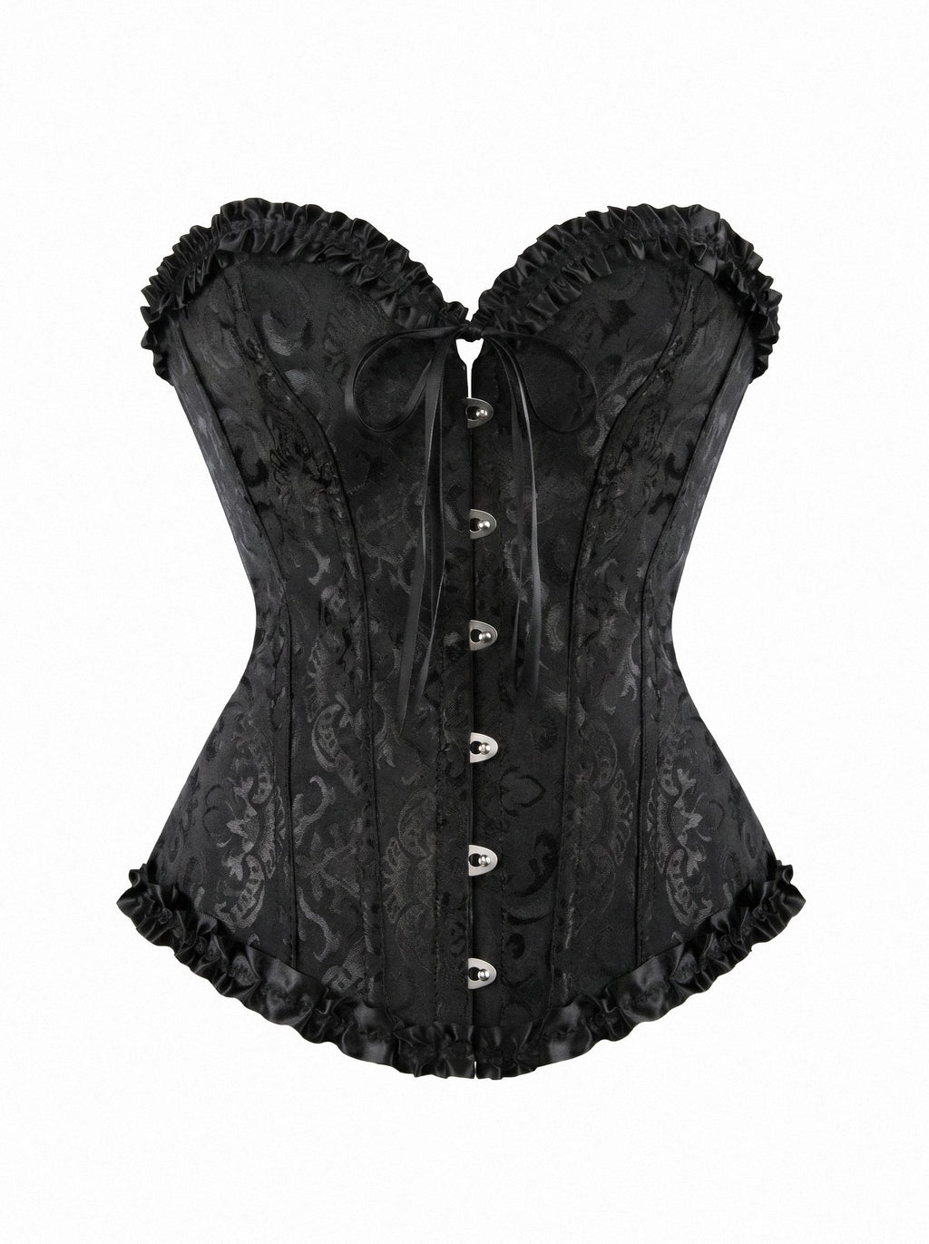 BOW FRONT BROCADE CORSET TOP