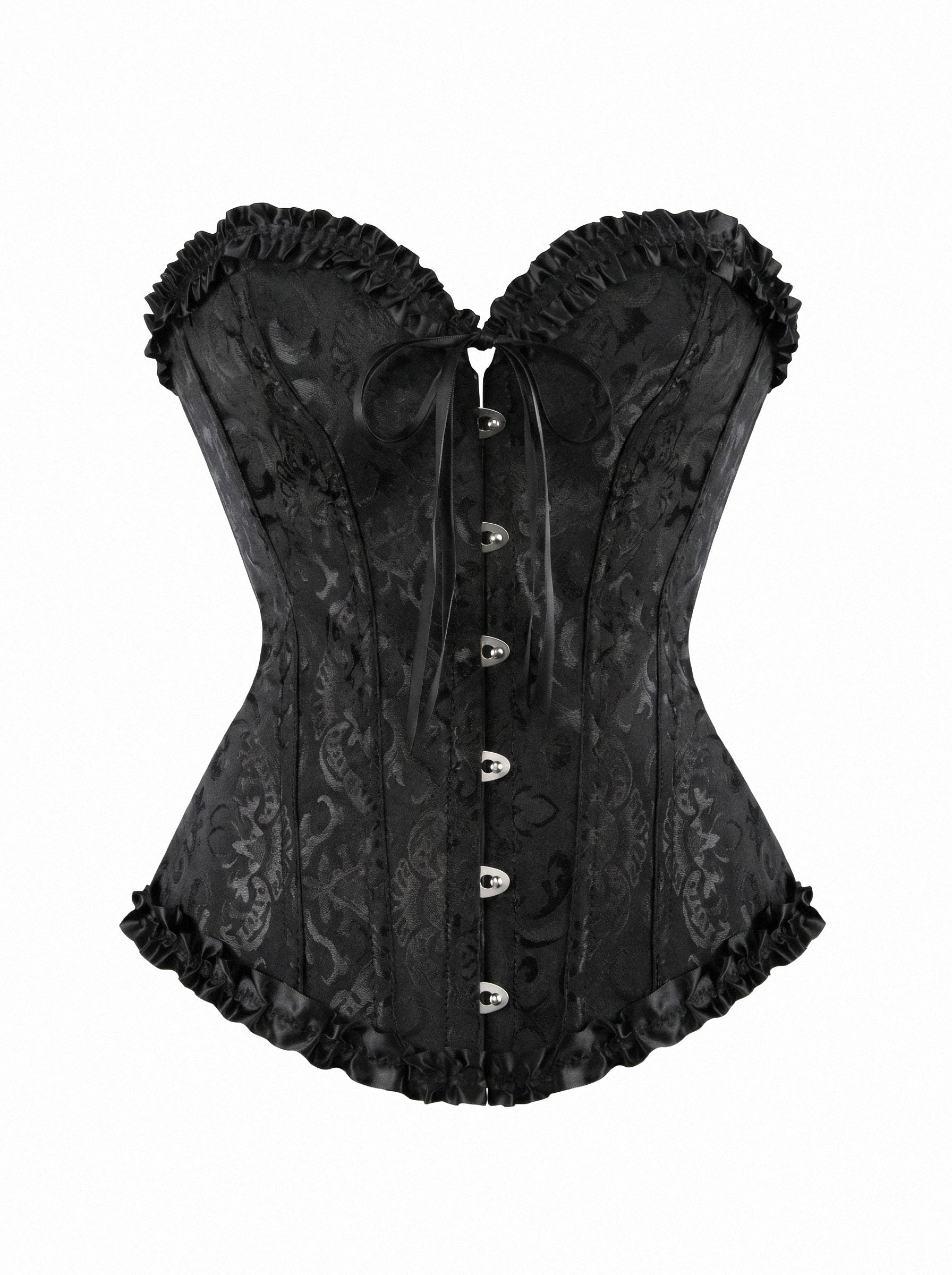 BOW FRONT BROCADE CORSET TOP