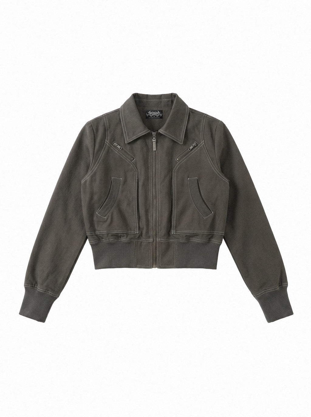 Cropped Aviator Bomber Jacket