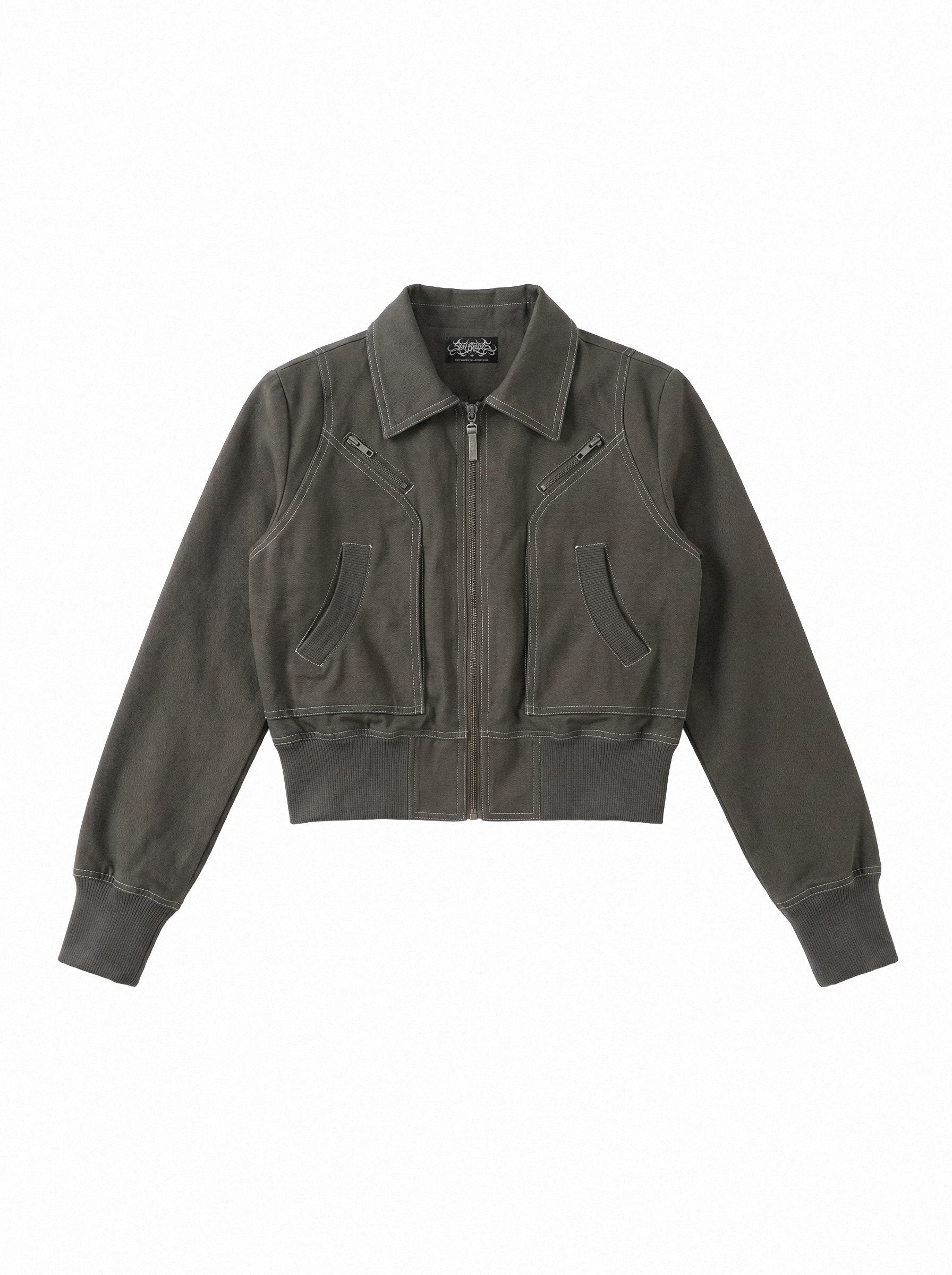 Cropped Aviator Bomber Jacket