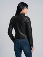 Epaulette Slim Moto Jacket - back view