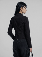 DOUBLE ZIP MOTO BLOUSE