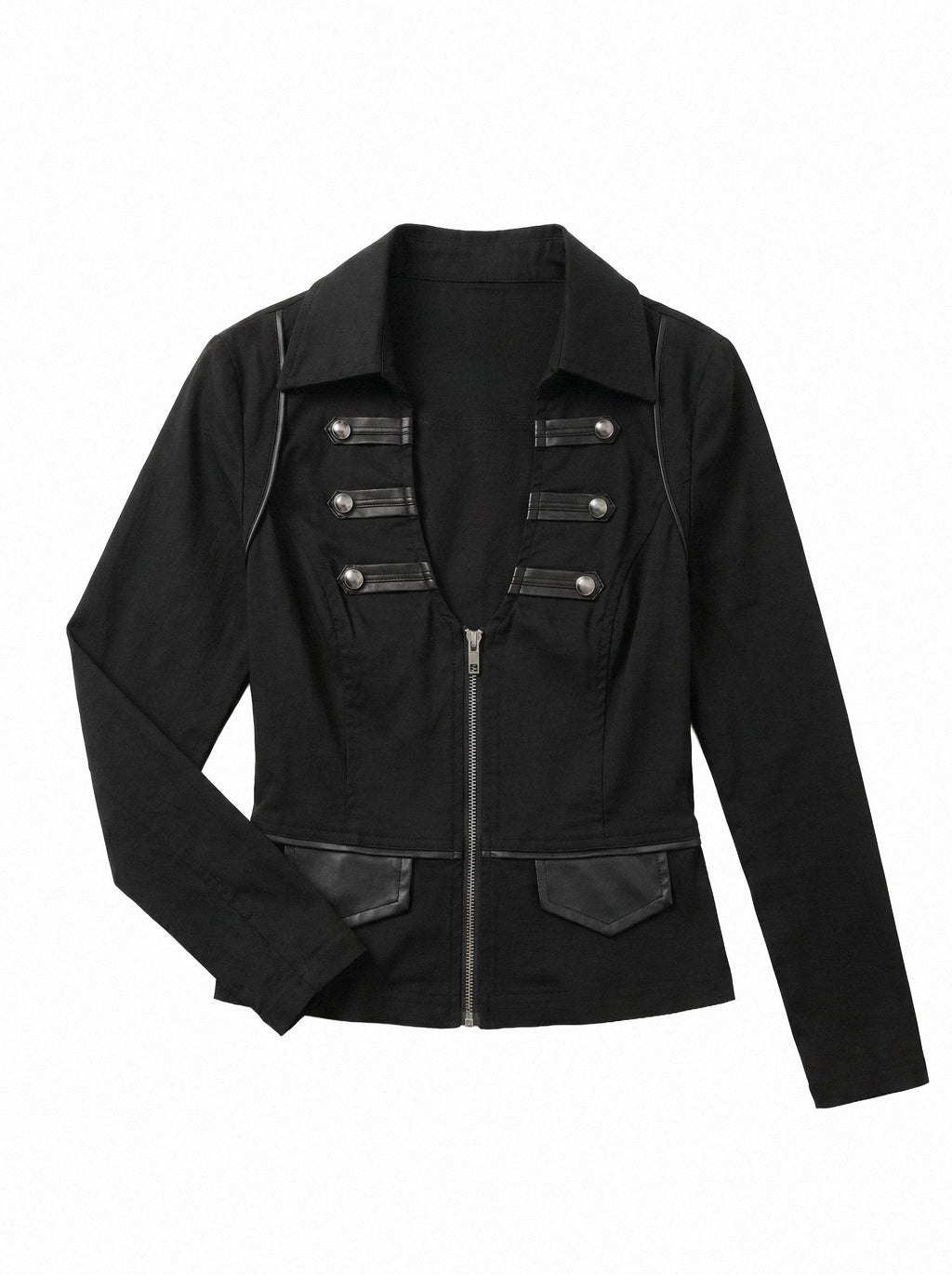 DOUBLE ZIP MOTO BLOUSE