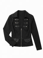 DOUBLE ZIP MOTO BLOUSE